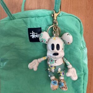 Disney X Coach Mickey Mouse Bag Charm With Floral Print